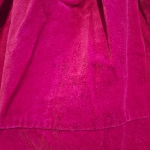 Gymboree girls size 2T velveteen red dress has defect pictured - Picture 4 of 6